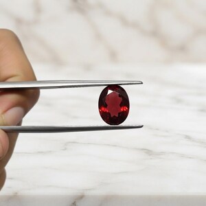 10–12 Carat Red Ruby Oval Faceted Loose Gemstone | July Birthstone Natural Ruby Stone | Statement Center Stone for Ring, Pendant, Necklace