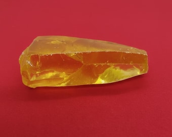 Gele zirkoon, ruw 150 kt, natuurlijk onbehandeld ruw kristal, Sri Lanka-ceylon, AAA-mineraalmonster, lapidaire levering