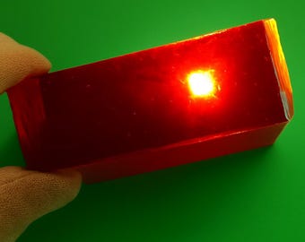 Im Labor hergestellter 610 Carat Roter Rubin Nano Kristall - Synthetischer Heilstein für den Chakra-Ausgleich, spirituelle Energiearbeit, Meditation und Wurzelarbeit