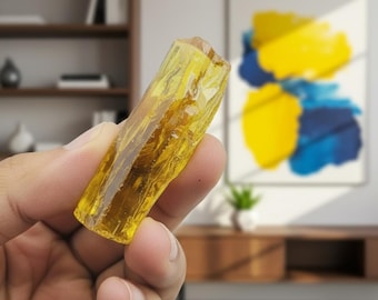 Gele zirkoon ruw 450-500 kt, natuurlijk onbehandeld ruw kristal, Sri Lanka-ceylon, AAA-mineraalmonster, lapidaire levering