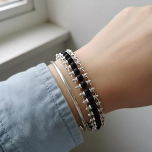 Authentic Karungali black wood protective bracelet with polished oversized beads for men and women.