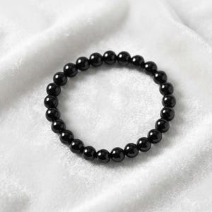 Lab Certified Black Hematite Bracelet Men Women Natural Grounding Stone Beads Handmade Stretch Crystal Jewelry Protection Gift
