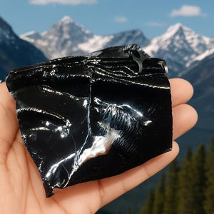420–520 Carat Natural Obsidian Rough – Black Glass Crystal for Financial Attraction, Chandra Healing & Ring Making Spiritual healing