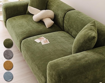 Funda elástica de chenilla para sofá seccional / Funda antideslizante antiarañazos / Protector de sofá