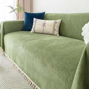 Wasbare chenille-deken voor sofa's |  Antislip bankhoes |  Krasbestendige bankbeschermer | Moderne woondecoratie