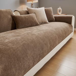 滑り止めシェニールソファカバー｜汚れ防止＆傷防止セクショナルソファカバー
