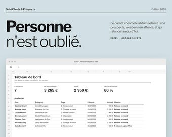 Śledzenie klientów i potencjalnych klientów w Excelu i Arkuszach Google | CRM dla freelancerów, follow-upy, oczekujące oferty, samozatrudnienie, mikroprzedsiębiorstwa