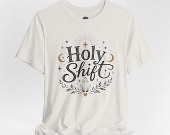 Camiseta Holy Shift Floral Crystal / Camiseta espiritual con cristales, estampado floral