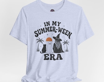 In My Summer-ween Era T-Shirt | Witch Cat Sunset Tee