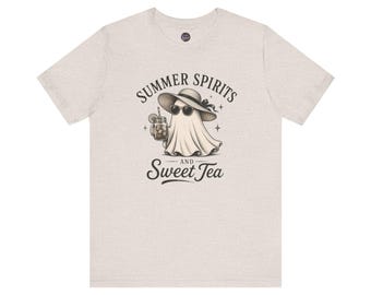 Summer Spirits and Sweet Tea Tee | Ghost with Sunglasses and Tea