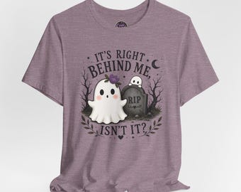 Lindos fantasmas con lápida Camiseta / Gráfico vintage espeluznante de Halloween