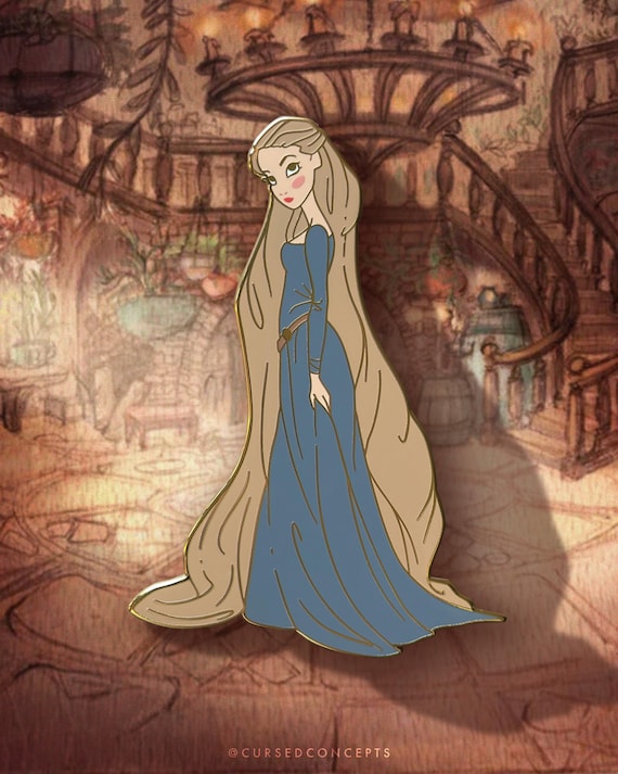 Rapunzel "Tangled" Concept Art Enamel Pin (B Grade)