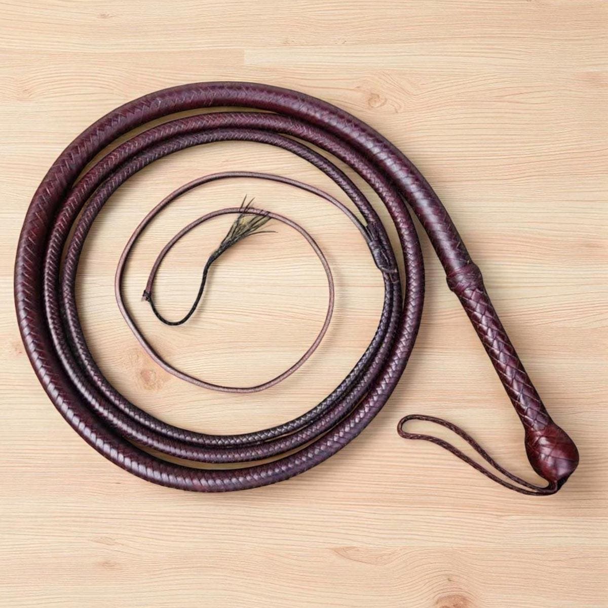 Bullwhip Indiana Jones Raiders Style Whip for Performance Handmade