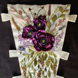 18th century inspired Stomacher- Hand embroidered, beaded and embelished- one of a kind