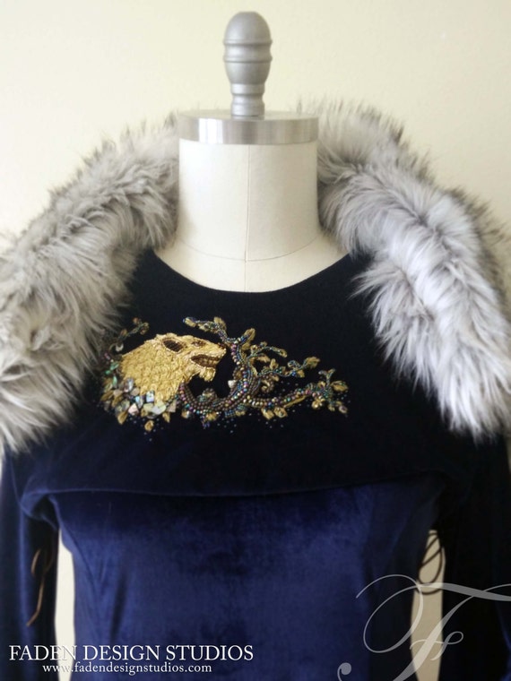 Game of Thrones- Lady Sansa Stark - Direwolf Velvet Gown-season 6 - Etsy