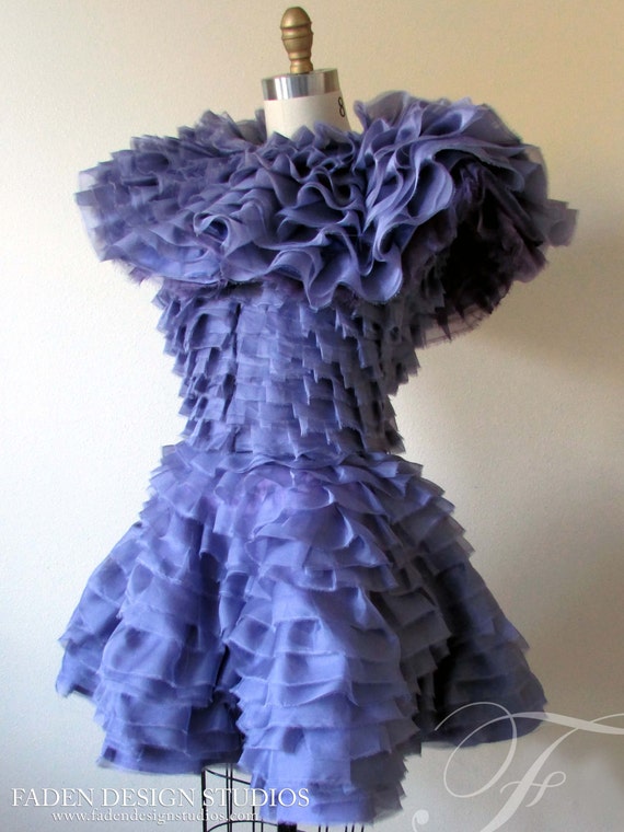 ruffle purple dress