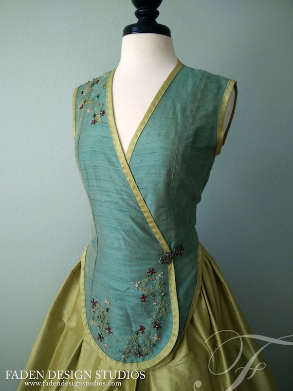 Handmade Dupioni Silk Dress: Game of Thrones Inspired, Embroidered Jacket -  Etsy