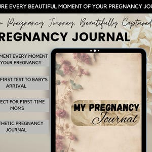 Pregnancy Journal Printable Canva Template, Baby Memory Book, Weekly Pregnancy Planner, First Time Mom Gift, Pregnancy Tracker Bundle