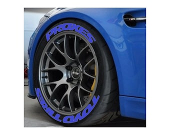 Toyo Tires Proxes Permanent Tire Stickers – Full Set of 8 for 4 Tires – White Raised Lettering | Waterproof & 1.25" Decals