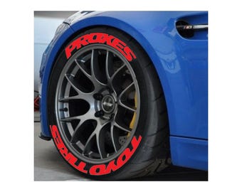 Toyo Tires Proxes Permanent Tire Stickers – Full Set of 8 for 4 Tires – White Raised Lettering | Waterproof & 1.25" Decals