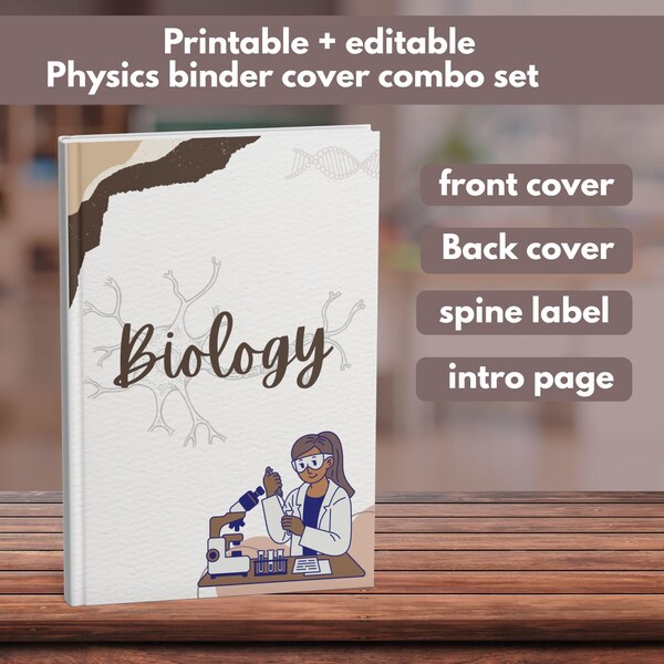 Biology Binder Cover Etsy