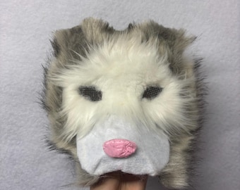 Fluffy Opossum Mask | Therian gear