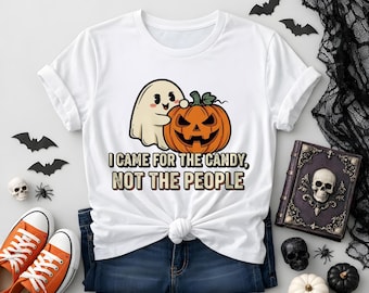 PNG divertido de Halloween, PNG de calabaza fantasma, sublimación de temporada espeluznante, PNG de camiseta de Halloween, descarga digital