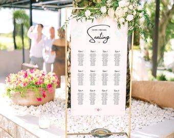 Wedding Seating Chart Template – Alphabetical, Modern, Editable Canva Design