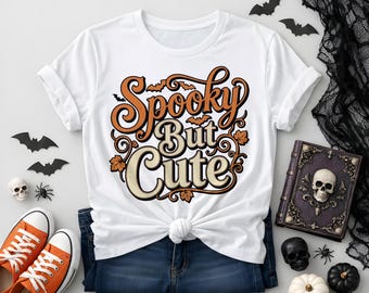 PNG espeluznante pero adorable, PNG espeluznante de Halloween, diseño de sublimación de Halloween, descarga digital