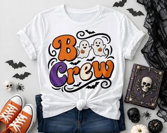 Boo Crew Fantasma PNG, Fantasma de Halloween PNG, Diseño de sublimación de Halloween, Descarga digital