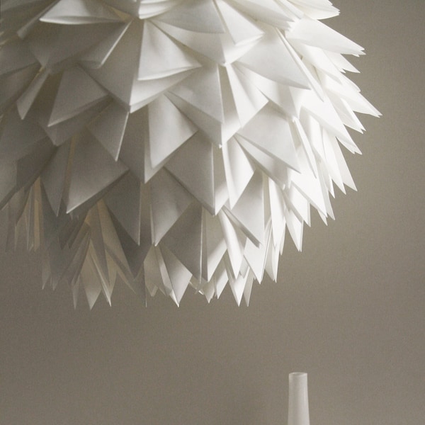 The Brooks Pendant Light - White Spiky Origami Paper Lantern