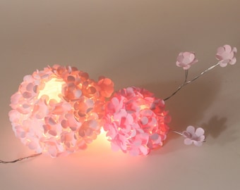 Hydrangea Ball Centerpiece - Illuminated Paper Flower Wedding Event Decoration
