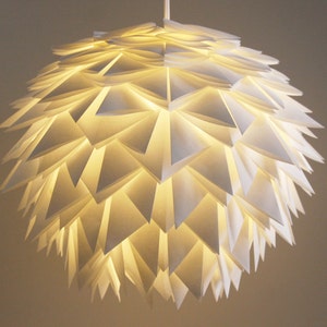 The Brooks Pendant Light White Spiky Origami Paper Lantern image 7