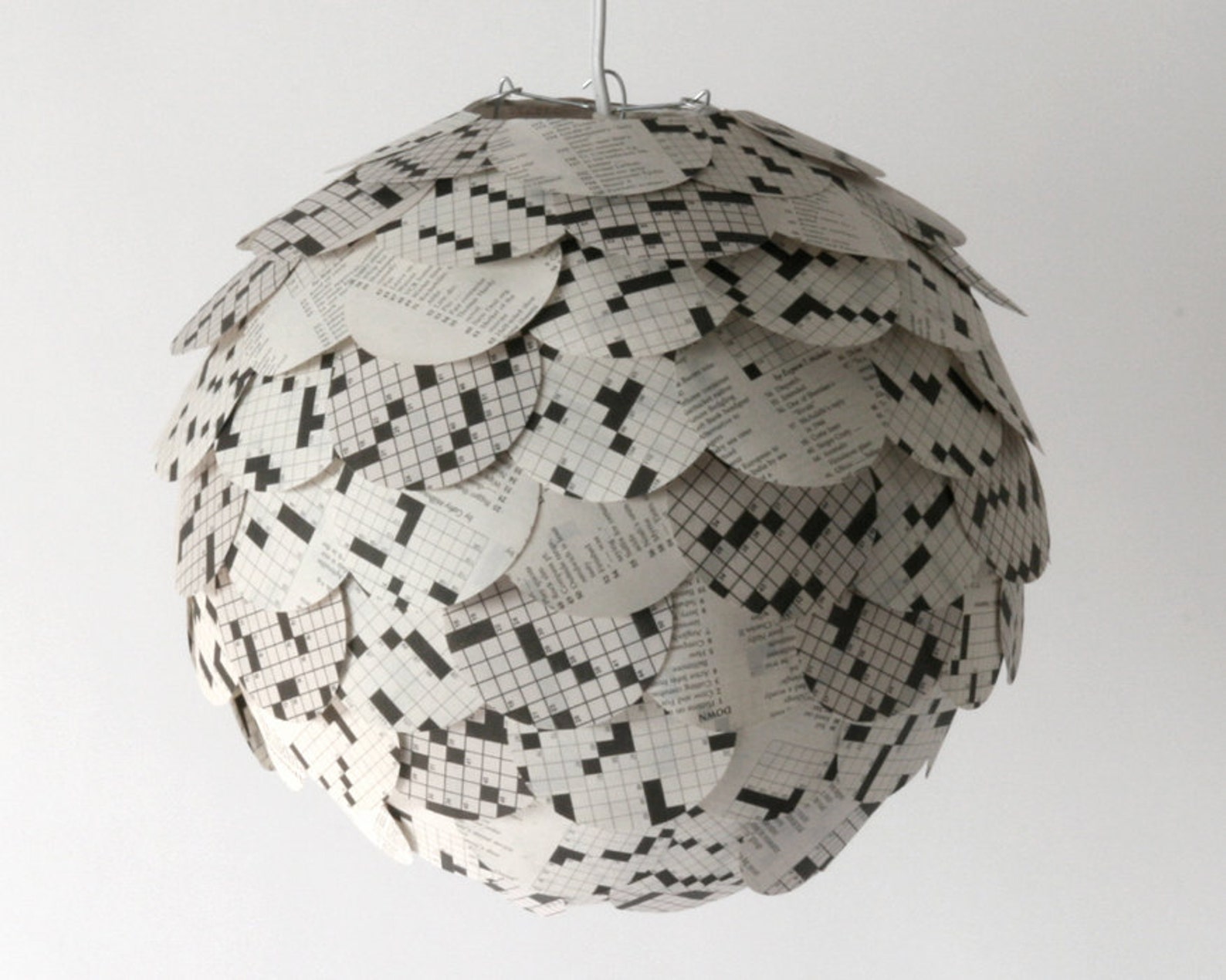 The Manhasset Crossword Pendant Light Hanging Paper Etsy