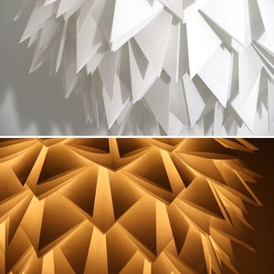 The Brooks Pendant Light White Spiky Origami Paper Lantern - Etsy