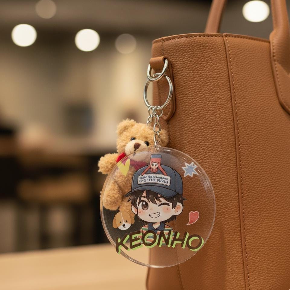 Keonho Cortis Cartoon PNG, Chibi Kpop Merch, Digital Download