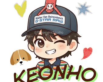 Keonho Cortis Cartoon PNG, Chibi Kpop Merch, Digital Download, Cute Cortis Fan Art, Kpop Fan Gift, Kawaii Anime Style PNG