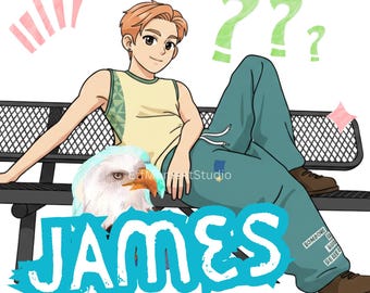 James Cortis Cartoon PNG, Chibi Kpop Merch, Digital Download, Cute Cortis Fan Art, Kpop Fan Gift, Kawaii Anime Style PNG