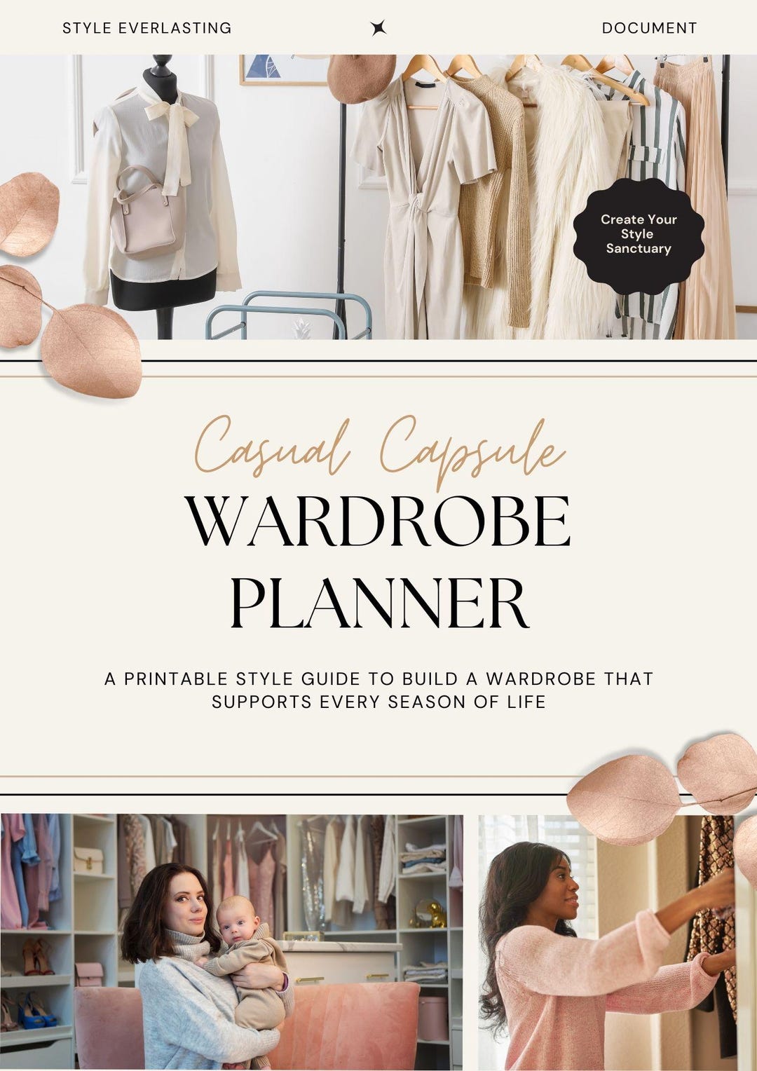 Printable Capsule Wardrobe Planner – Casual Style Guide &amp; Closet ...