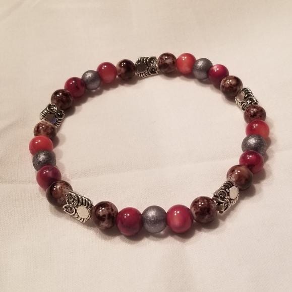 Large owl stretch bracelet