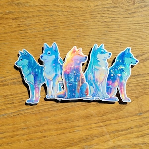 Shiba Inu Holographic Sticker Pack (5) – Cityscape Dog Stickers | Vinyl Laminated | Water Bottle & Laptop