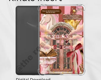 おとぎ話とファンタジーをテーマにした赤とピンクのKindleインサート