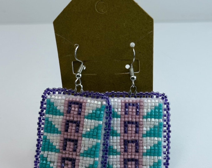Lazy Stitch Geometric Earrings