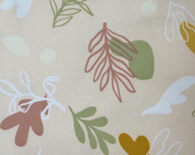 Floral Jersey Knit Fabric by Pop! – Stretch Knit Fabric, Boho Leaf Print, Apparel Fabric, Soft Knit Fabric, Joann Fabrics