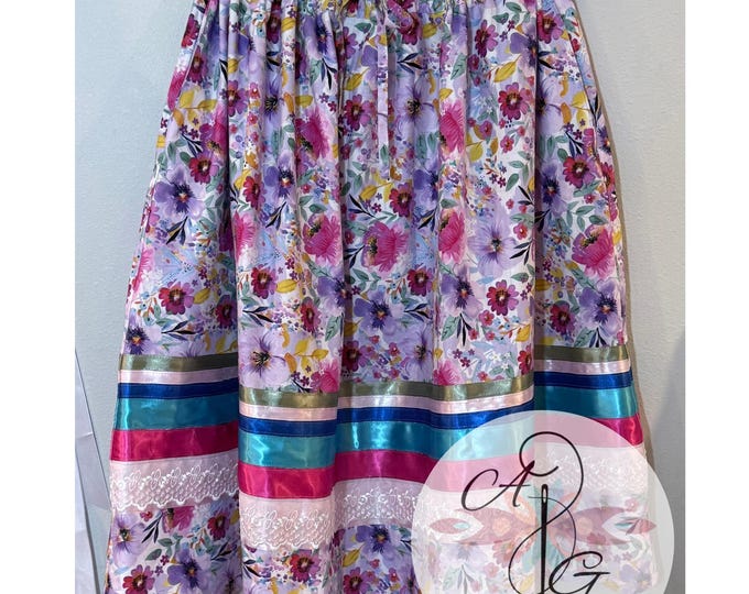 Handmade Floral Ribbon Skirt