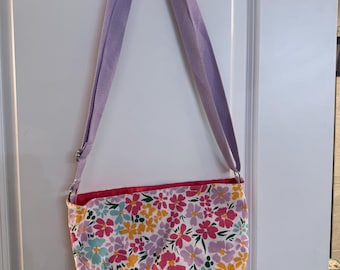Upcycled Placemat Crossbody Bag | Handmade Adjustable Shoulder Purse | Lightweight Everyday Bag | Snap Closure | Various Designs