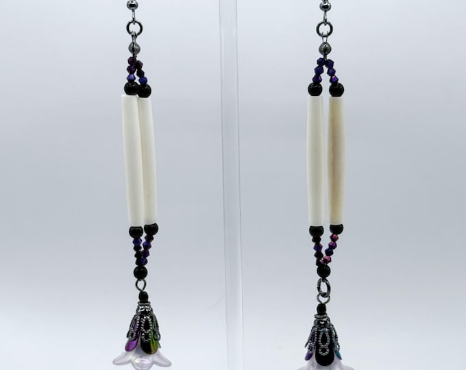 Bone Hairpipe Earrings