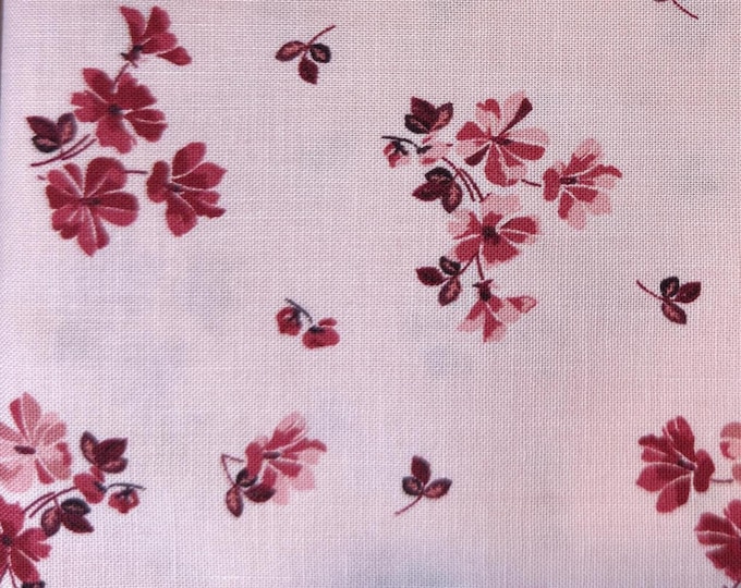 Love You Always Flower Toss Pink | Pink Floral Cotton Fabric | Quilting Fabric | Cottagecore Floral Fabric (Sold by 1/2 Yard)