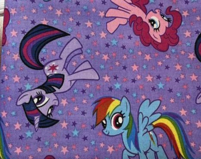 My Little Pony Fabric – Springs Creative – Licensed Quilting Cotton – 44″ Wide – Twilight Sparkle Pinkie Pie Rainbow Dash – Sold by 1/2 Yard
