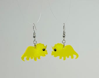 Pendientes de dinosaurio con gancho para la oreja